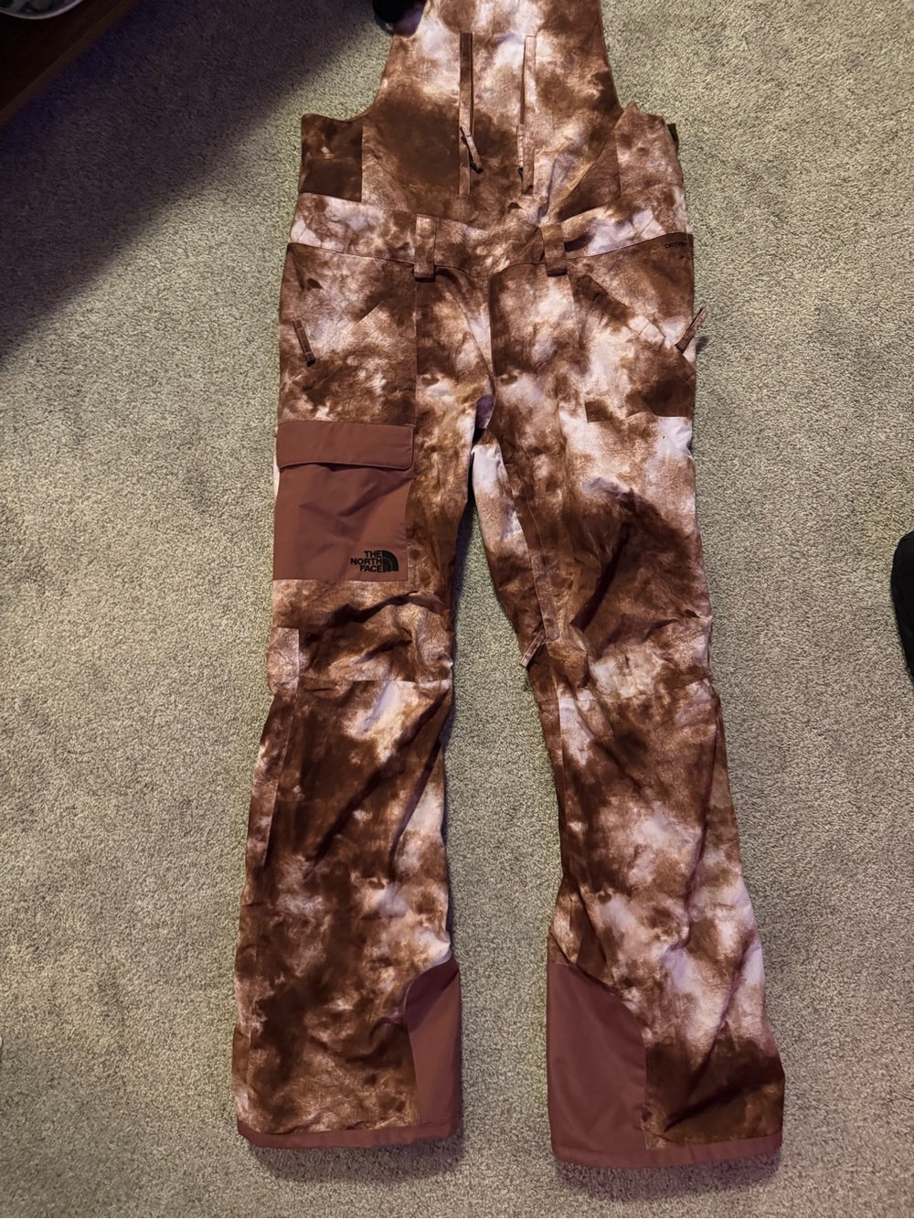 The North Face Brown Tie-Dye Snow Bibs